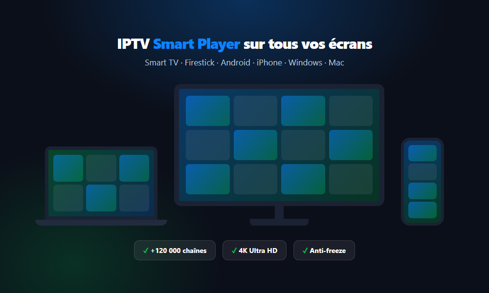 IPTV Smart Player Windows sur ordinateur portable